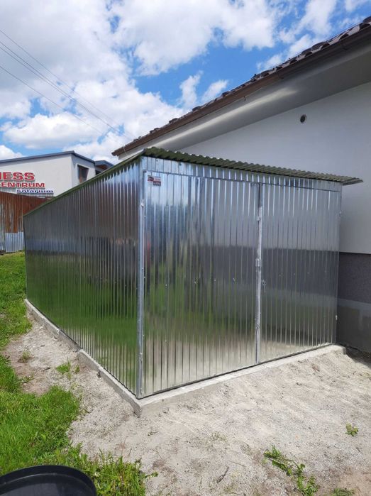 Garaż blaszany 3x5, jednostanowiskowy, standardowy garaż blaszany