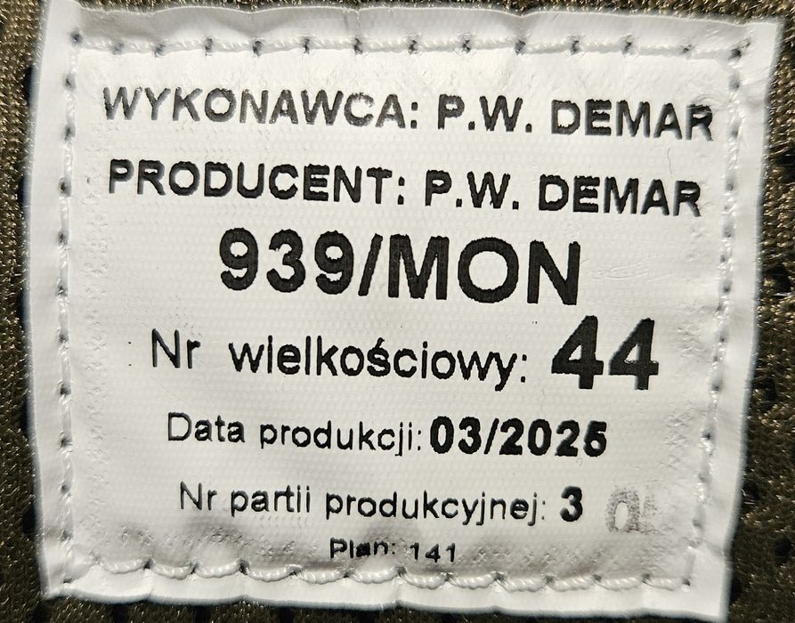 Buty wojskowe 44r 939/Mon Demar