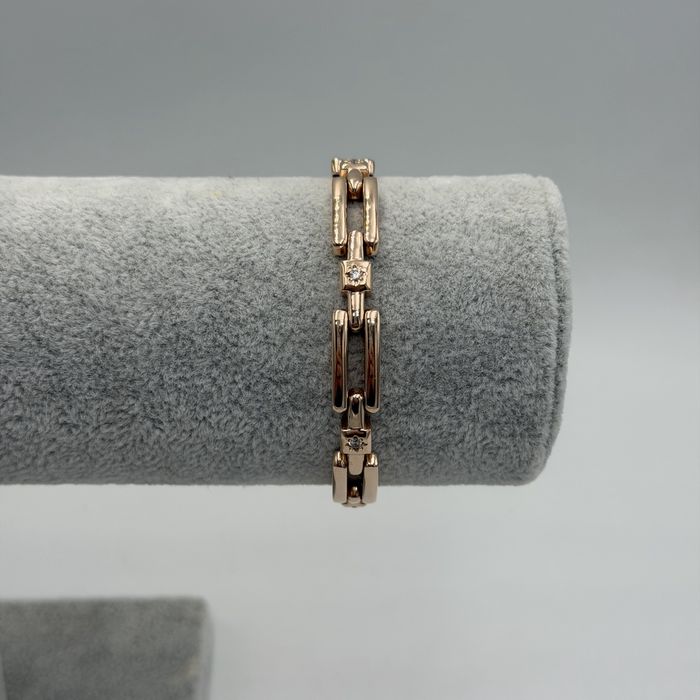 Piękna złota damska bransoletka • pr.585 • 18,5cm.• Lombard HALOgsm