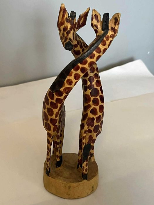 Żyrafa drewniana figurka 21 cm