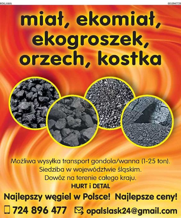 Ekogroszek  Groszek Miał -Węglowy Orzech- KWK Piast Chwałowice Wesoła