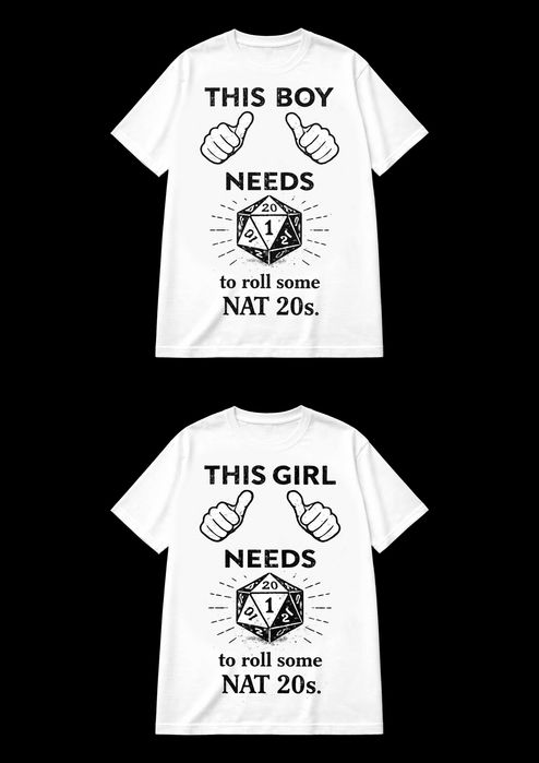T-shirt de dados de D&D (Dungeons & Dragons)