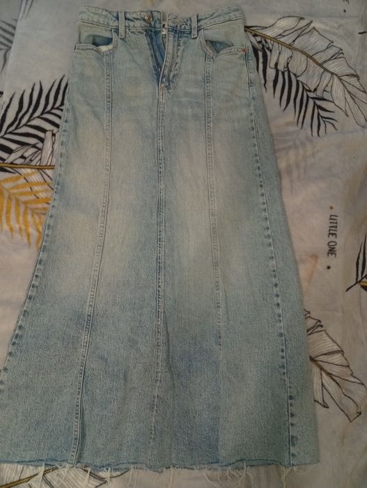 Джинсовая длинная юбка