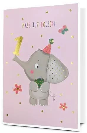 Karnet B6 Urodziny Roczek. Pan Dragon