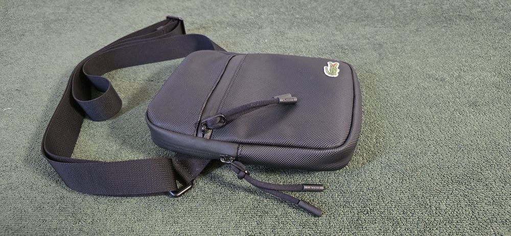 Елітна чоловіча сумка через плече Lacoste Lcst з бірками оригінал Lacosta сумка бананка сумку месенджер (крос-боді)