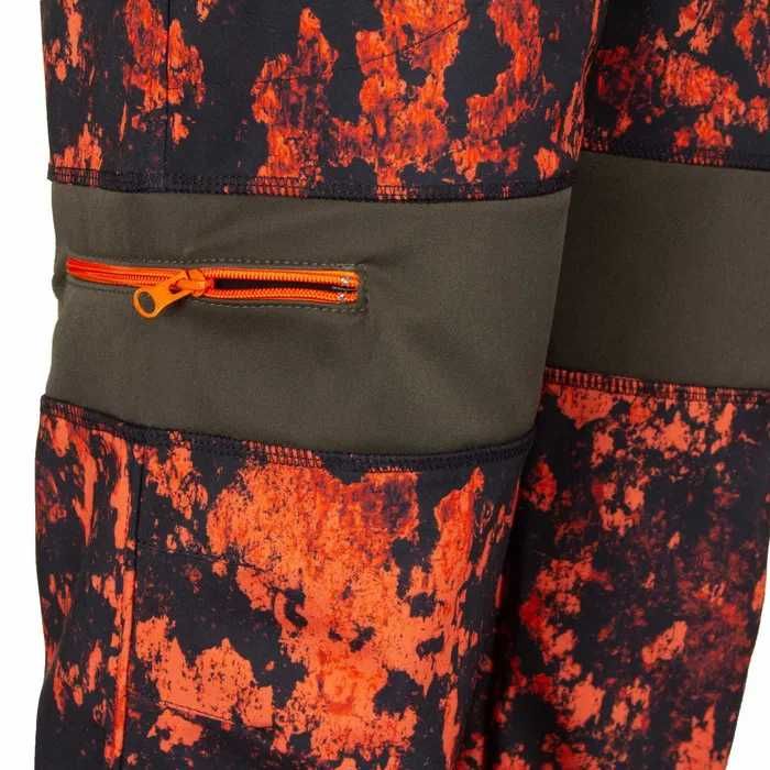 Spodnie Myśliwskie na Polowanie / do Lasu "ORANGE CAMO HUNTER"