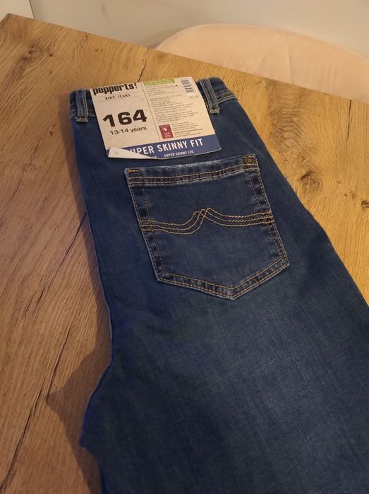 Spodnie dziewczęce r 164 jeansy wysoki stan