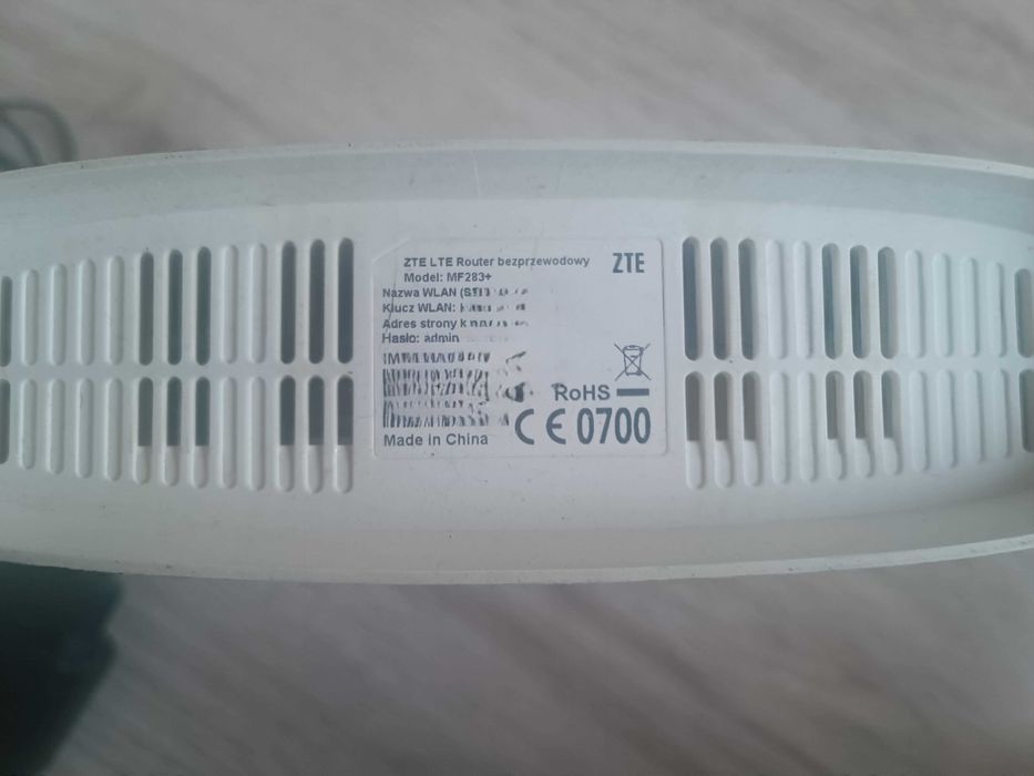Router ZTE LTE MF283+ 4G karta SIM bez SIMLOCKA LAN Wi-Fi