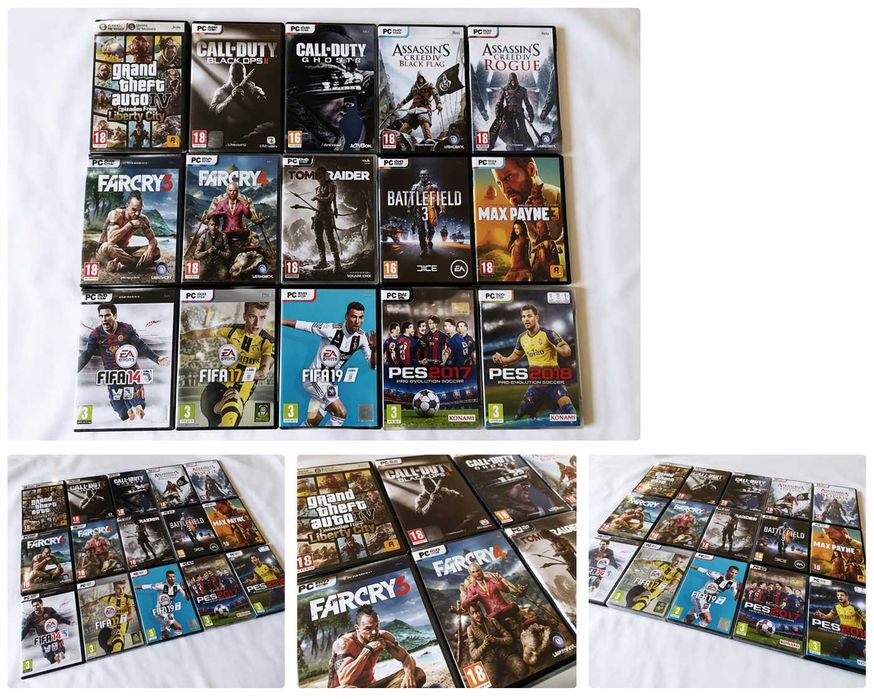 Ліцензійні PC ігри GTA + Assassin’s Creed III + Splinter Cell (4 диски, DVD)