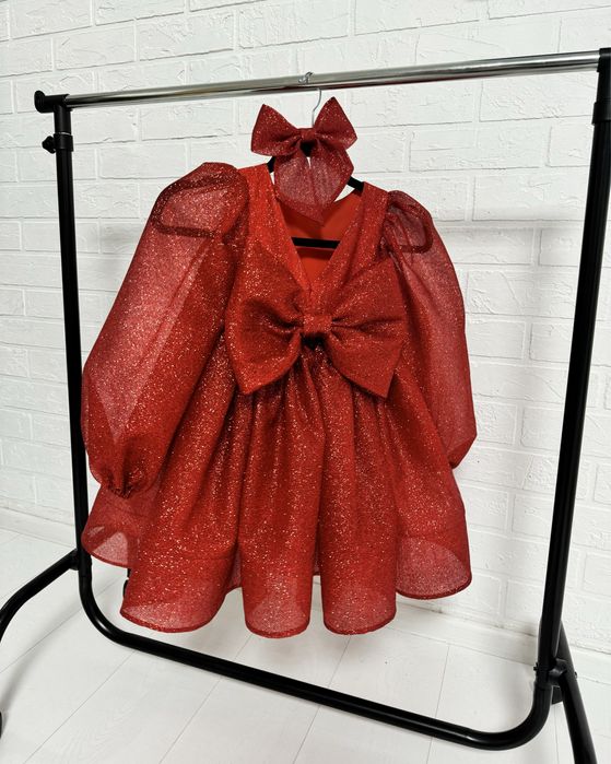 Випускна сукня 5-7 років червона, святкове плаття для дівчинки