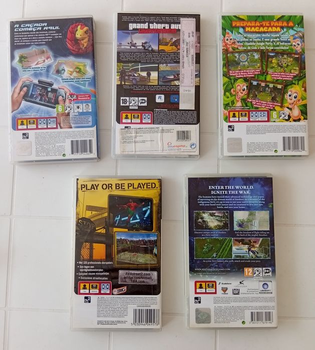 Conjunto de jogos para PSP