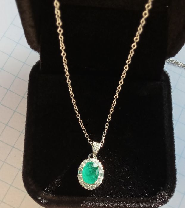 Fio de Prata com Esmeralda Colombiana