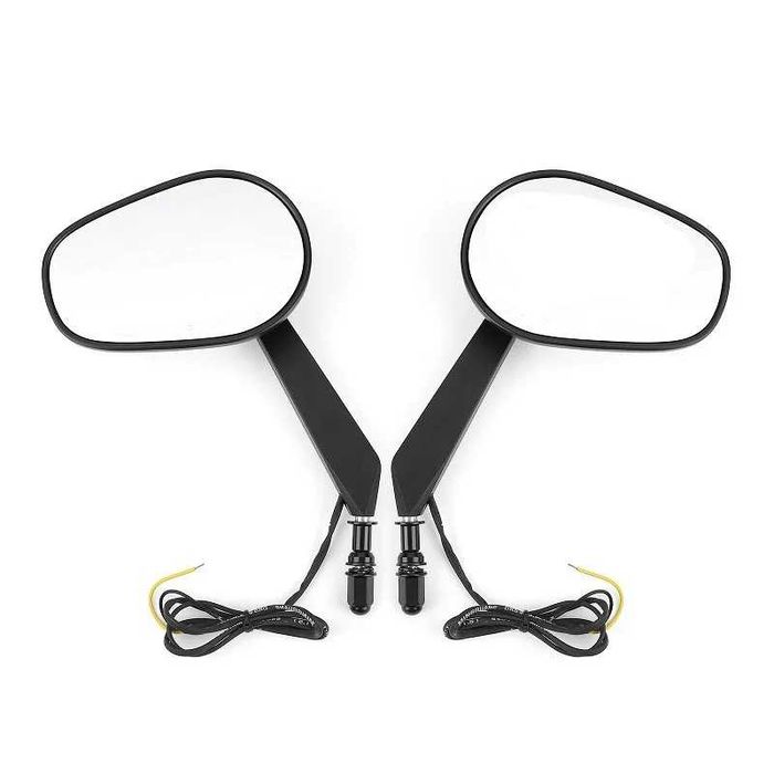 Espelhos Retrovisores LED Pisca Harley-Davidson Preto/Cromado