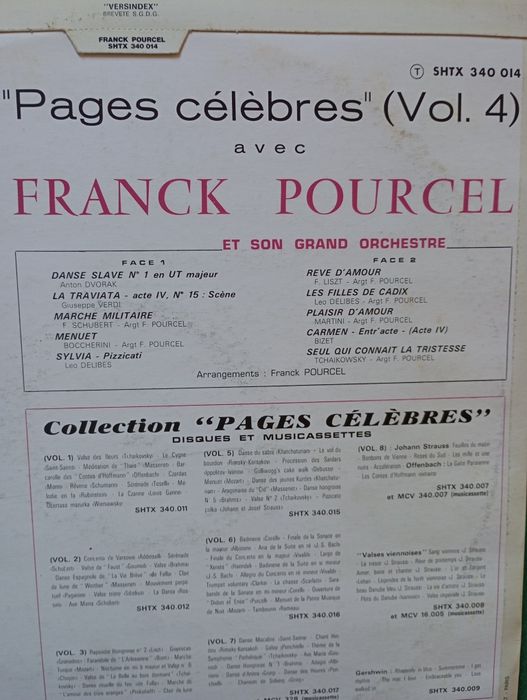 Disco de vinil "Pages Célèbres vol.4 Frank Pourcel"