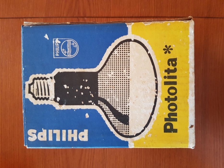 Lâmpada Fotográfica Antiga - Vintage Philips Photolita 500W