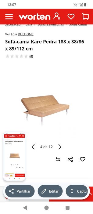 Sofá cama  kare 188x112