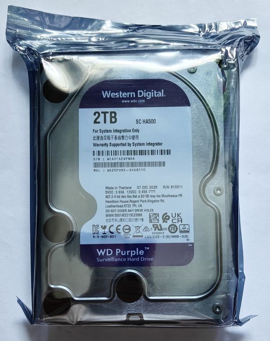 Жорсткий диск WD Purple 500Gb, 1TB, 2TB, 3TB, 4TB, 8TB