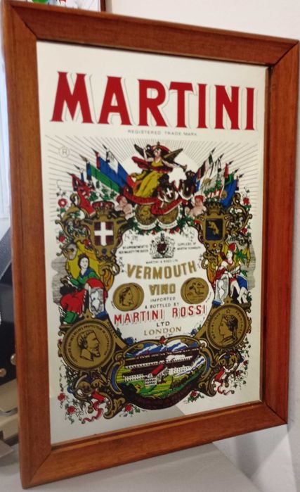 Espelho publicitário vintage Martini Rossi