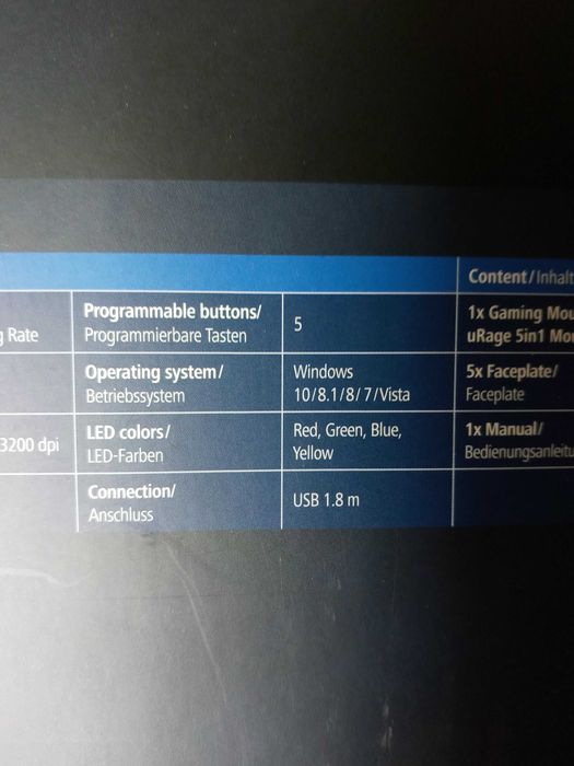 Mysz gamingowa Hama uRage Morph z wymiennymi nakładkami