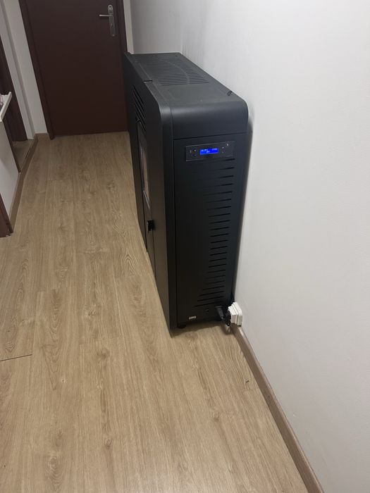 Salamandra pellets, slim first preto 8kw