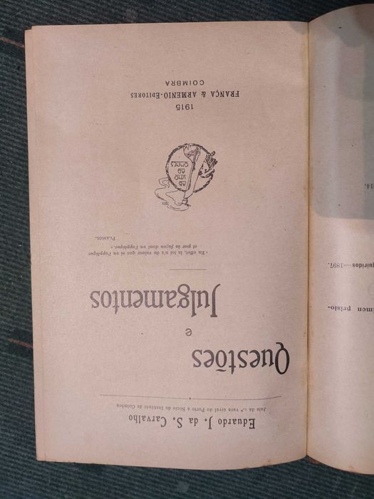 Questões e julgamentos - Eduardo J. da S. Carvalho - 1915