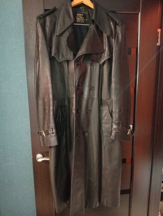 Кожаный плащ производства Бельгия