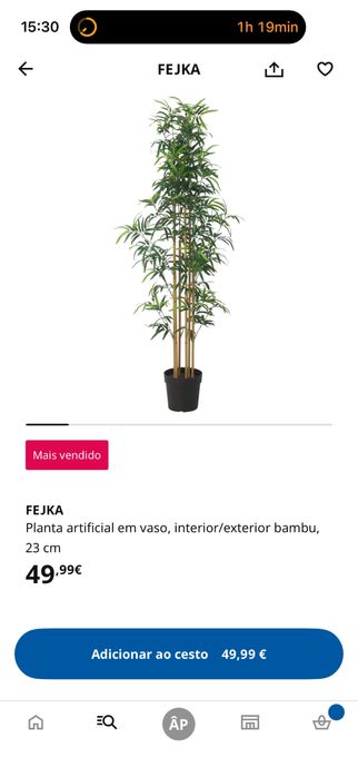 2 Plantas artificiais Ikea
