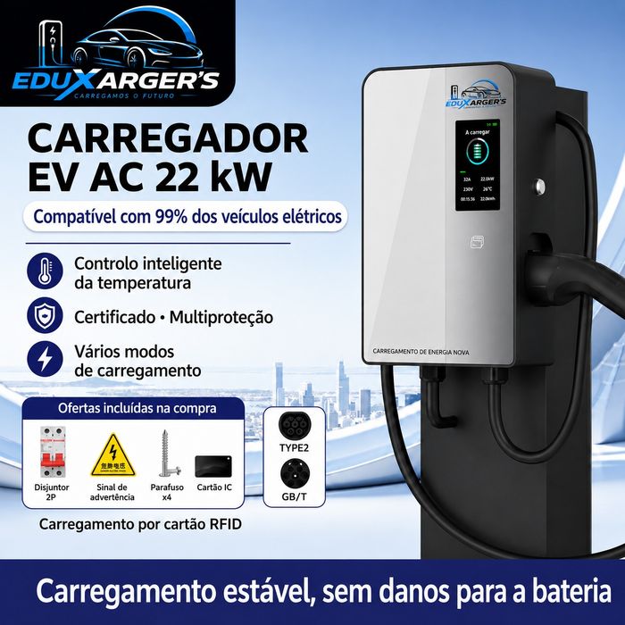 Wallbox EDUXARGER 22kw trifasica. Bluetooth+wifi+rif card