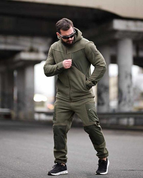 Тактичний флісовий спортивний костюм олива Polar без передоплати