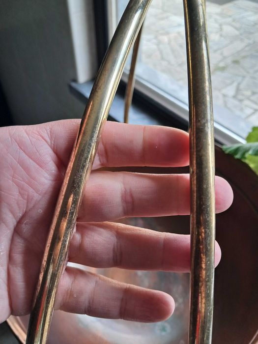 Fruteira em cobre e latão