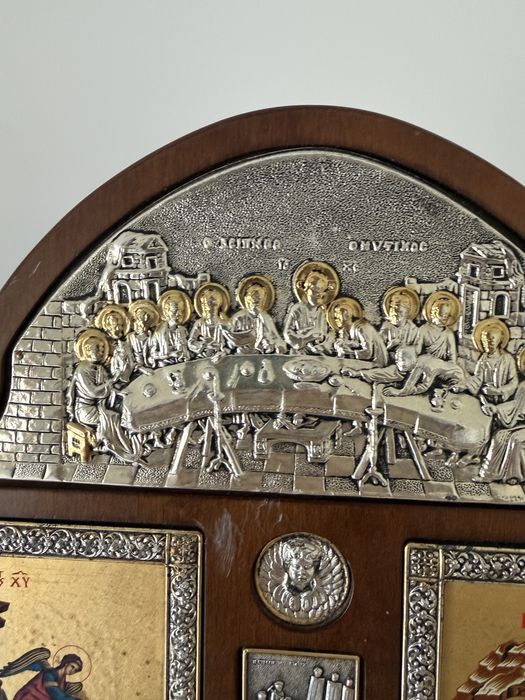 Quadro com gravuras em prata