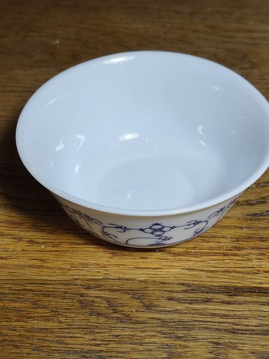 Miseczka deserowa z błękitnym wzorem retro 60