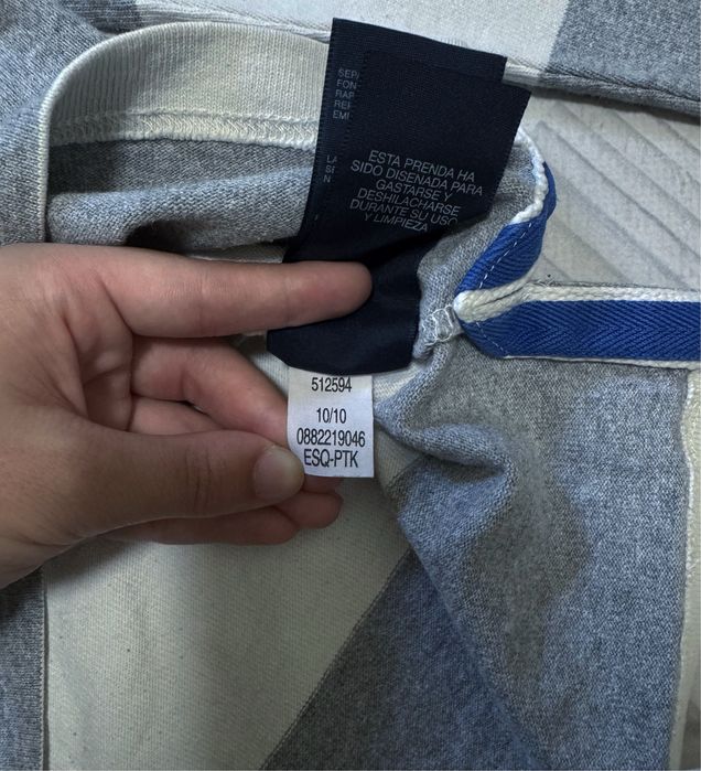 Поло Tommy Hilfiger сіро-біле в смужку розмір S