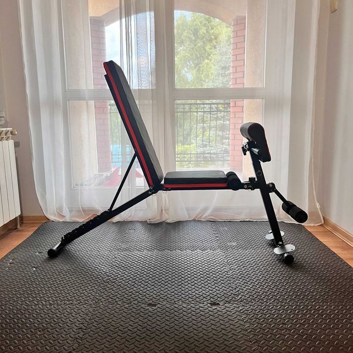 Zestaw Do Ćwiczeń 130kg Domowa Siłownia Ławeczka Atlas Sprzęt Siłowy