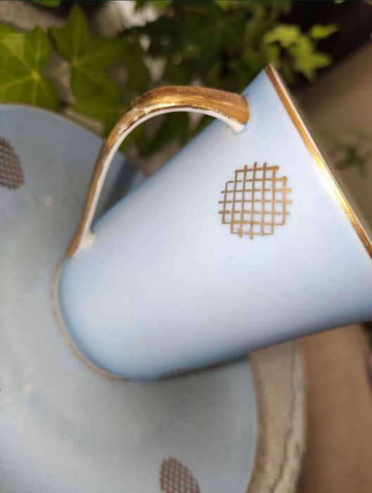 Ćmielów krokus filiżanka + spodek porcelana W. Potacki