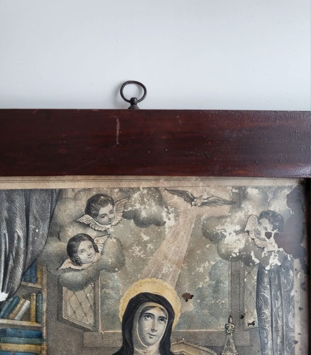 Moldura com litofrafia NAP THOM de Santa Teresa de Jesus