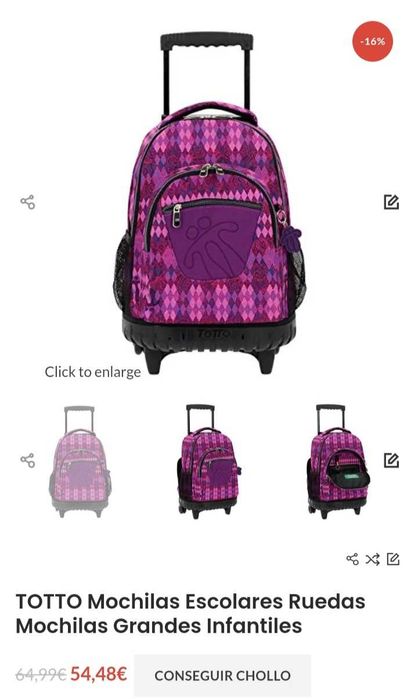 Mochila trolley Totto