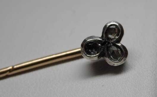 XIX/XX w. szpila szpilka z diamentami Wiedeń.