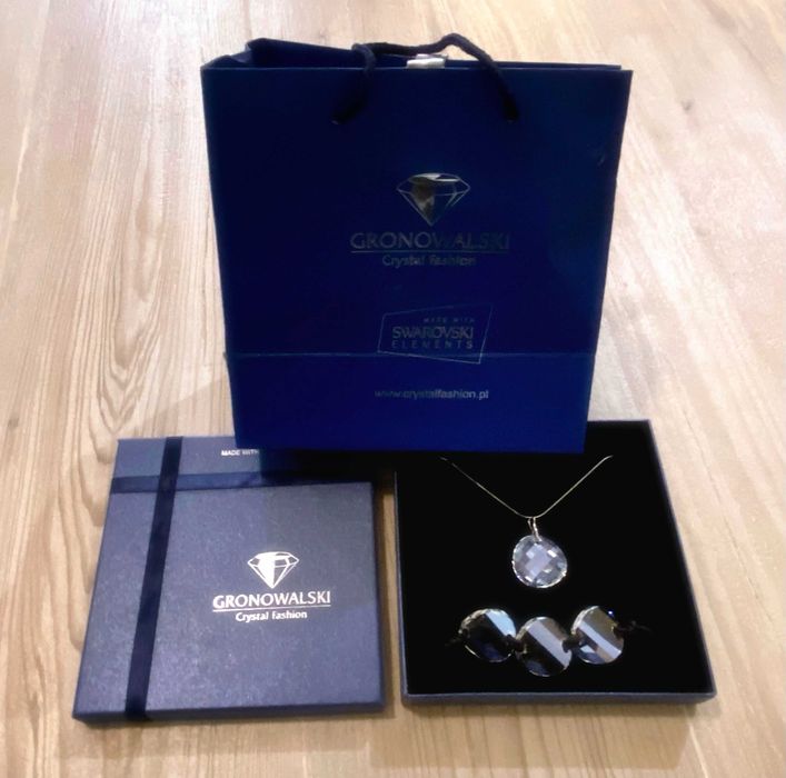 Komplet biżuterii Swarovski kryształy