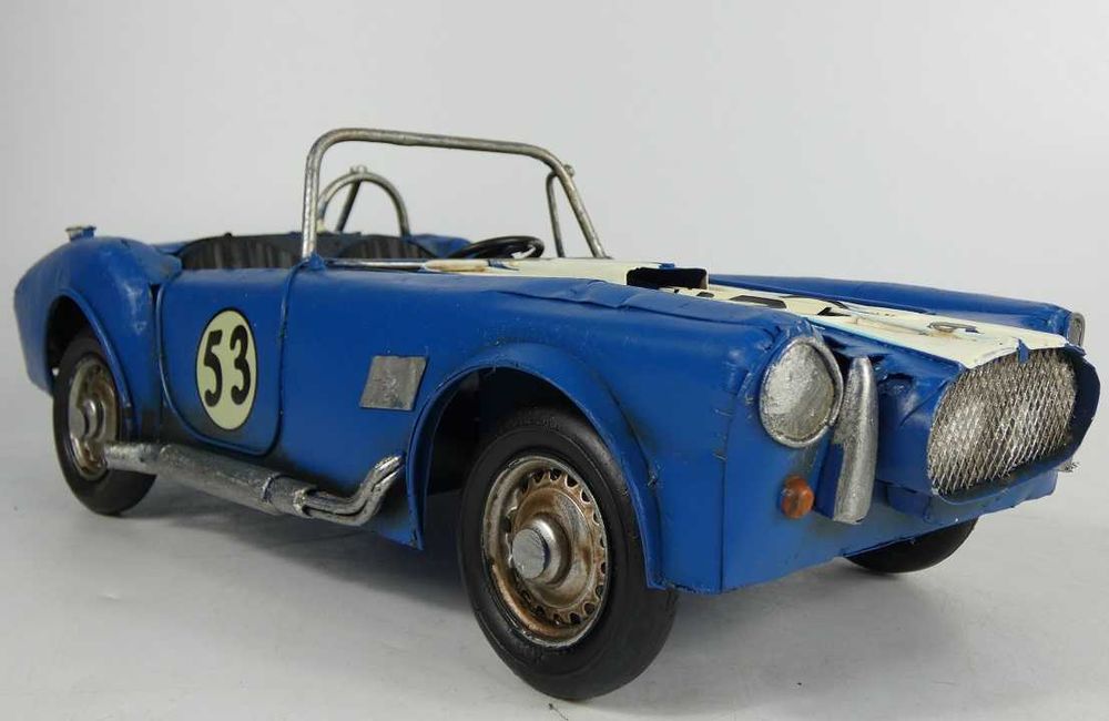 Metalowy model auto samochód cabrio RETRO pojazd wyścigowy 32cm