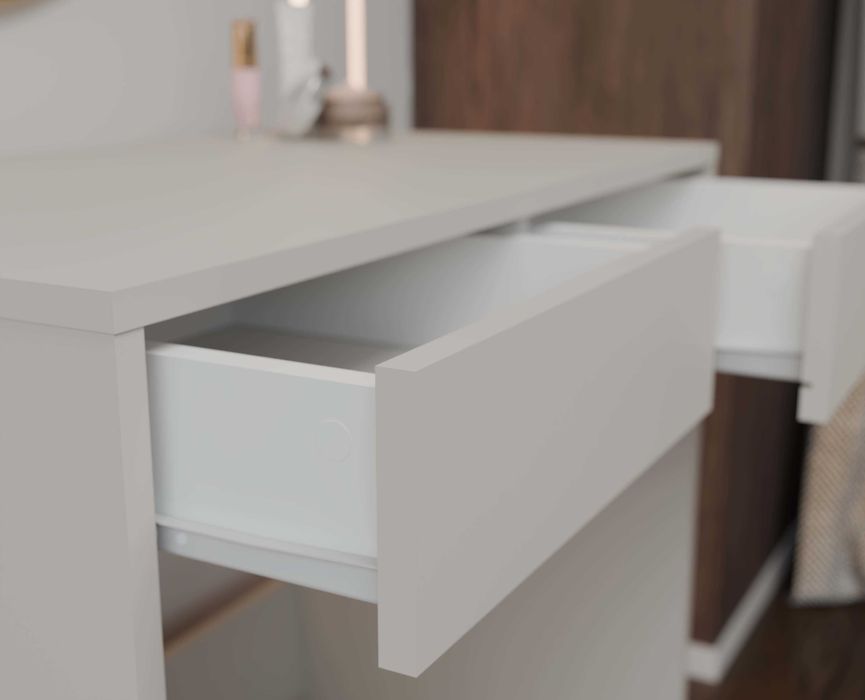 Biurko MARINA 2S 2 Szuflady Kaszmir Beż Do Biura Do Gabinetu