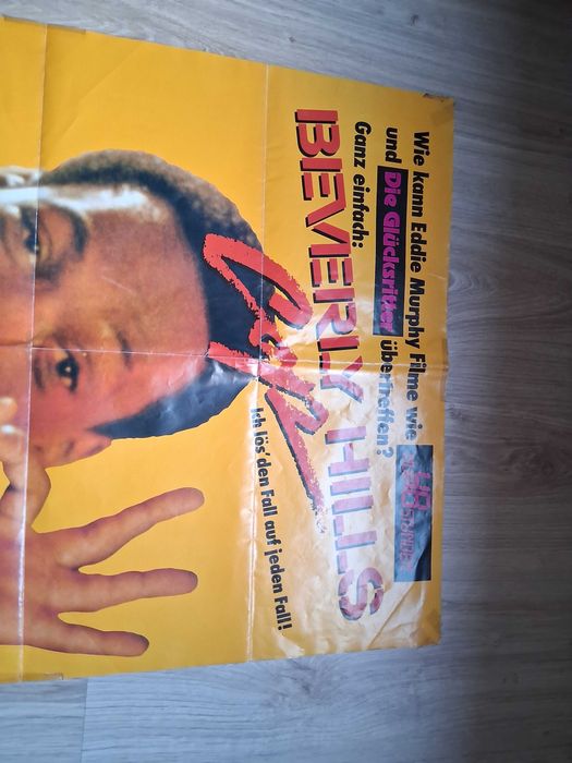 Unikatowy 40 letni plakat kinowy niemiecki - gliniarz z Beverly Hills