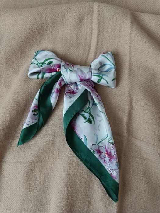 Wstążka wstążeczka kokarda kokardka satynowa satyna do koka kucyka