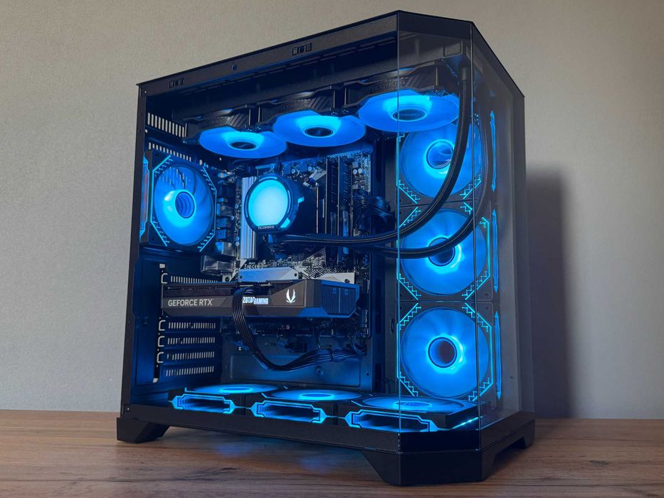 Komputer RTX 5070 32GB RAM Ryzen 7 SSD 1TB Akwarium Chłodzenie Wodne Aio 360 Nowy Gamingowy FV23%