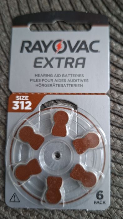 Baterie do aparatów słuchowych Rayovac 312 6 szt