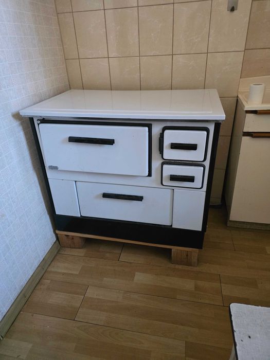 Kuchenka na drewno Alfa Plam Alfa 55 Termo Biały. 5 kW