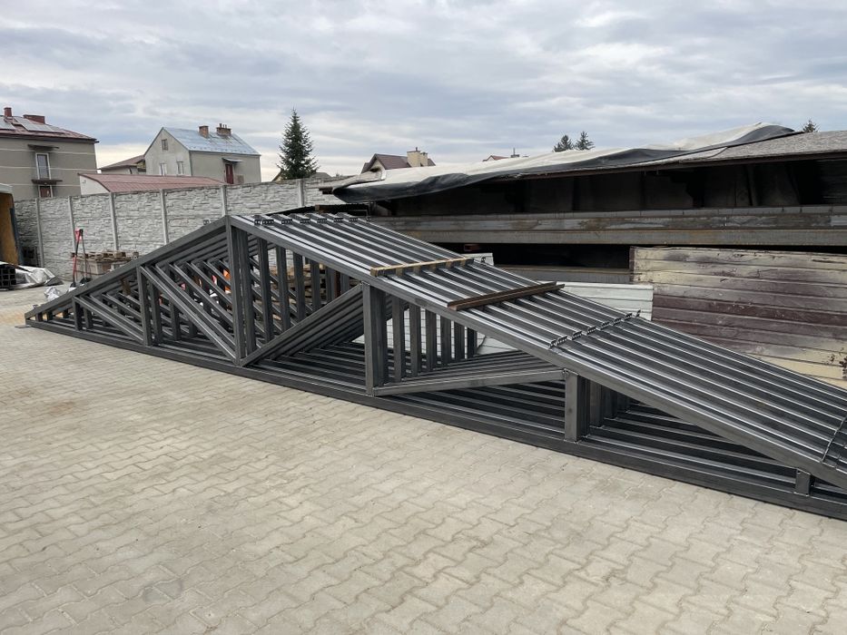 Hala magazyn garaż konstrukcja kratownica dźwigary słupy 10x20x4