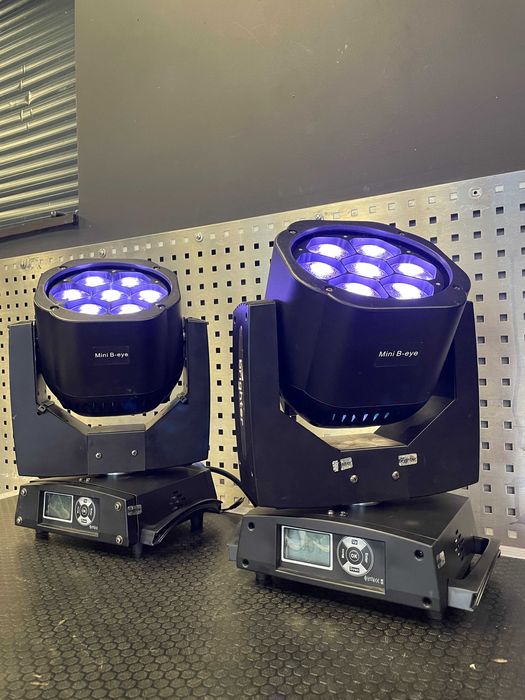 Głowy ruchome beam/wash Brighter Mini B-Eye 7x40W zoom, flower + case