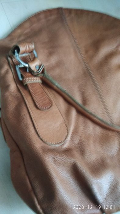 Włoska brązowa torebka ze skóry