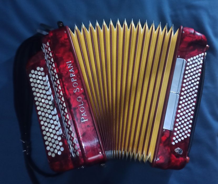 Acordeão PAOLO SOPRANI 4ª voz 120 Baixos